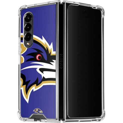NFL Baltimore Ravens Large Logo Galaxy Z Fold4 5G Clear Case